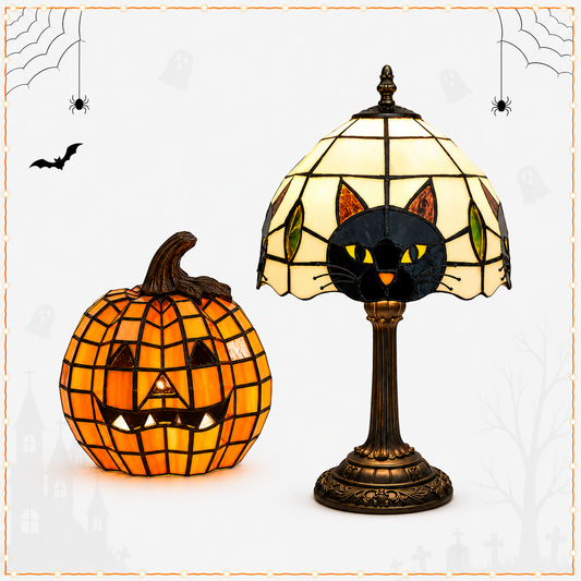 Halloween Tiffany Lamp Set